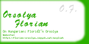 orsolya florian business card